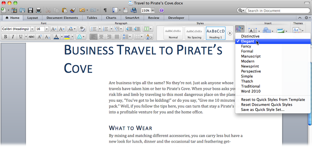 word for mac 2011 different margins first page
